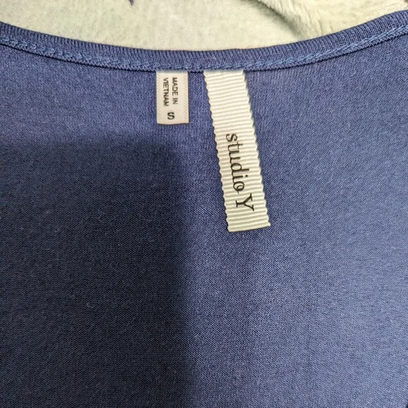 Beautiful Studio Y Navy Blue Sequin Tank Top Size Small - Picture 6 of 9